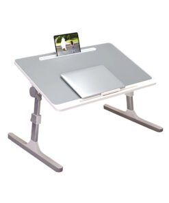 1-SOGA 60X40cm Grey Small Laptop Bed Portable Foldable Study Table Adjustable