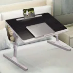 2-SOGA 60X40cm Black Small Laptop Bed Portable Foldable Study Table Adjustable