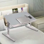 2-SOGA 2X 70X45cm Grey Small Laptop Bed Portable Foldable Study Table Adjustable