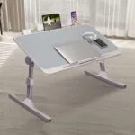 3-SOGA 2X 70X45cm Grey Small Laptop Bed Portable Foldable Study Table Adjustable