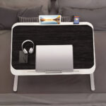 4-SOGA 70X45cm Black Small Laptop Bed Portable Foldable Study Table Adjustable