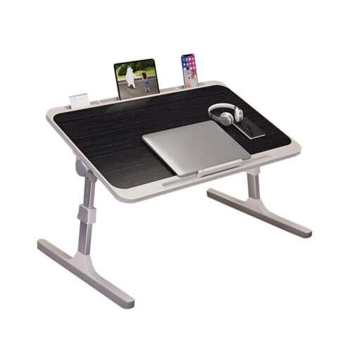 1-SOGA 70X45cm Black Small Laptop Bed Portable Foldable Study Table Adjustable