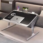 5-SOGA 2X 70X45cm Black Small Laptop Bed Portable Foldable Study Table Adjustable