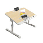 1-SOGA 60X40cm Wood Small Laptop Bed Portable Foldable Study Table Adjustable