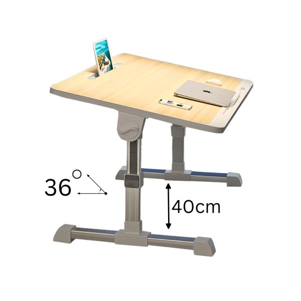 2-SOGA 2X 60X40cm Wood Small Laptop Bed Portable Foldable Study Table Adjustable
