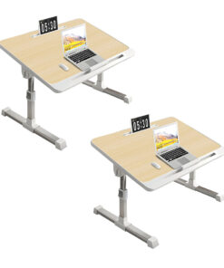 1-SOGA 2X 60X40cm Wood Small Laptop Bed Portable Foldable Study Table Adjustable