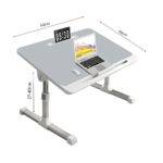 6-SOGA 60X40cm Grey Small Laptop Bed Portable Foldable Study Table Adjustable