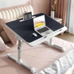 3-SOGA 2X 60X40cm Black Small Laptop Bed Portable Foldable Study Table Adjustable