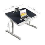 6-SOGA 2X 60X40cm Black Small Laptop Bed Portable Foldable Study Table Adjustable