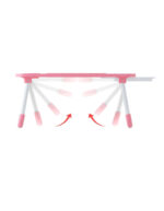 5-SOGA Pink Portable Bed Table Adjustable Foldable Bed Sofa Study Table Laptop Mini Desk with Notebook Stand Card Slot Holder Home Decor