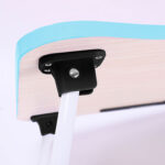 5-SOGA 2X Blue Portable Bed Table Adjustable Foldable Bed Sofa Study Table Laptop Mini Desk with Notebook Stand Cup Slot Home Decor