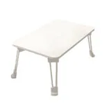1-SOGA White Portable Bed Table Adjustable Folding Mini Desk With Cup-Holder Home Decor