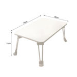 6-SOGA White Portable Bed Table Adjustable Folding Mini Desk With Cup-Holder Home Decor