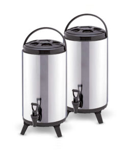 1-SOGA 2X 10L Portable Insulated Cold/Heat Coffee Tea Beer Barrel Brew Pot With Dispenser