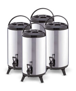 1-SOGA 4X 8L Portable Insulated Cold/Heat Coffee Tea Beer Barrel Brew Pot With Dispenser