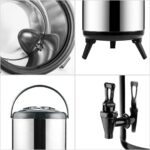 4-SOGA 4X 8L Portable Insulated Cold/Heat Coffee Tea Beer Barrel Brew Pot With Dispenser
