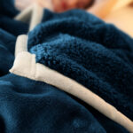 3-SOGA Navy Blue Throw Blanket Warm Cozy Double Sided Thick Flannel Coverlet Fleece Bed Sofa Comforter