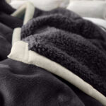 3-SOGA 2X Dark Grey Throw Blanket Warm Cozy Double Sided Thick Flannel Coverlet Fleece Bed Sofa Comforter