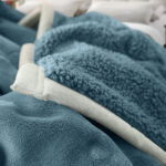 3-SOGA 2X Lake Blue Throw Blanket Warm Cozy Double Sided Thick Flannel Coverlet Fleece Bed Sofa Comforter