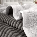 5-SOGA 2X Grey Throw Blanket Warm Cozy Double Sided Thick Flannel Coverlet Fleece Bed Sofa Comforter