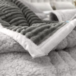 6-SOGA 2X Grey Throw Blanket Warm Cozy Double Sided Thick Flannel Coverlet Fleece Bed Sofa Comforter