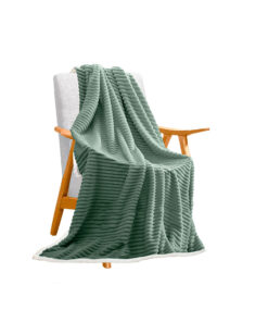 1-SOGA Light Green Throw Blanket Warm Cozy Double Sided Thick Flannel Coverlet Fleece Bed Sofa Comforter