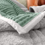 6-SOGA 2X Light Green Throw Blanket Warm Cozy Double Sided Thick Flannel Coverlet Fleece Bed Sofa Comforter