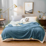 3-SOGA 2X  Blue Throw Blanket Warm Cozy Double Sided Thick Flannel Coverlet Fleece Bed Sofa Comforter