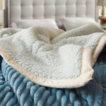 4-SOGA 2X  Blue Throw Blanket Warm Cozy Double Sided Thick Flannel Coverlet Fleece Bed Sofa Comforter