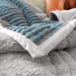 5-SOGA 2X  Blue Throw Blanket Warm Cozy Double Sided Thick Flannel Coverlet Fleece Bed Sofa Comforter