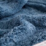 6-SOGA 2X Throw Blanket Warm Cozy Double Sided Thick Flannel Coverlet Fleece Bed Sofa Comforter Dark Blue