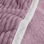 8-SOGA Throw Blanket Warm Cozy Double Sided Thick Flannel Coverlet Fleece Bed Sofa Comforter Purple