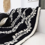 3-SOGA 2X 130x170cm Throw Blanket Retro Vine Pattern Casual Stylish Cozy