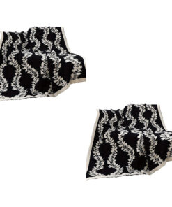 1-SOGA 2X 130x170cm Throw Blanket Retro Vine Pattern Casual Stylish Cozy