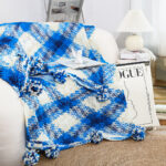 3-SOGA 2X 90x200cm Throw Blanket  Blue Deep Sea Gradient Dyed Art Stylish Decorative Cozy