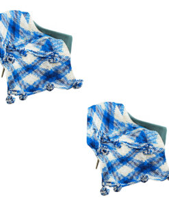 1-SOGA 2X 90x200cm Throw Blanket  Blue Deep Sea Gradient Dyed Art Stylish Decorative Cozy