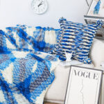 4-SOGA 2X 90x200cm Throw Blanket  Blue Deep Sea Gradient Dyed Art Stylish Decorative Cozy