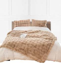 1-SOGA 200cm Light Camel Fur Fuzzy Super Soft and Cozy Fluffy Throw Blanket