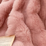 6-SOGA 200cm Pink Fur Fuzzy Super Soft and Cozy Fluffy Throw Blanket