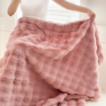 5-SOGA 2X 200cm Pink Fur Fuzzy Super Soft and Cozy Fluffy Throw Blanket
