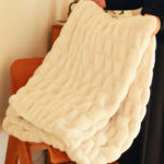8-SOGA 150x200cm Throw Blanket White Double Layer Rabbit Fur Cozy Comfort with Stylish Decor