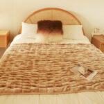 7-SOGA 150x200cm Throw Blanket Camel Brown Double Layer Rabbit Fur Cozy Comfort with Stylish Decor
