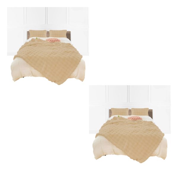 1-SOGA 2X 160X200cm Throw Blanket Coffee Double Layer Rabbit Fur Cozy Comfort with Stylish Decor