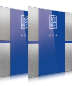 1-SOGA 2X Digital Electronic LCD Bathroom Body Fat Scale Weighing Scales Weight Monitor Blue