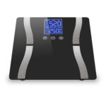 3-SOGA 2X Glass LCD Digital Body Fat Scale Bathroom Electronic Gym Water Weighing Scales Black/Blue