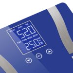 4-SOGA Glass LCD Digital Body Fat Scale Bathroom Electronic Gym Water Weighing Scales Blue