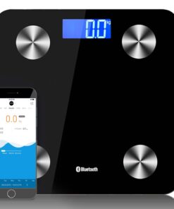1-SOGA Wireless Bluetooth Digital Body Fat Scale Bathroom Health Analyser Weight Black