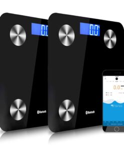 1-SOGA 2X Wireless Bluetooth Digital Body Fat Scale Bathroom Health Analyser Weight Black