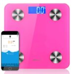 1-SOGA Wireless Bluetooth Digital Body Fat Scale Bathroom Health Analyser Weight Pink