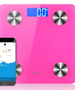 1-SOGA Wireless Bluetooth Digital Body Fat Scale Bathroom Health Analyser Weight Pink